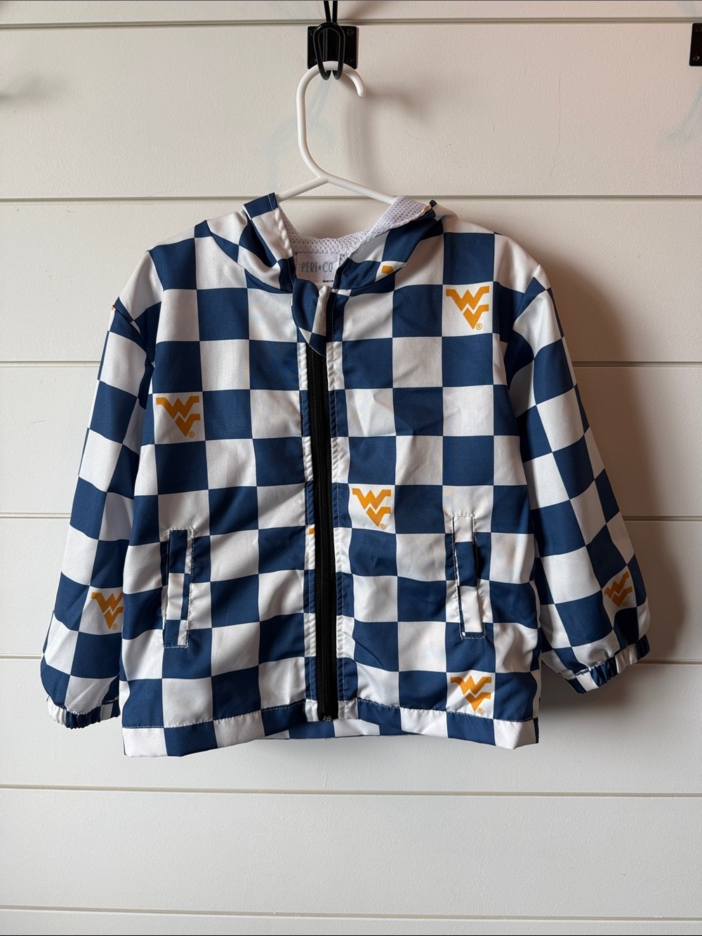 Checkered rain jacket